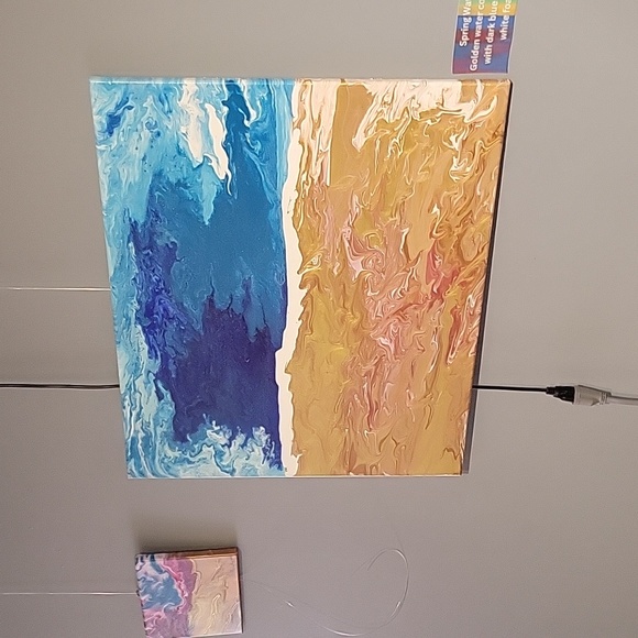 Acrylic Landscape Pour Painting - Picture 2 of 2